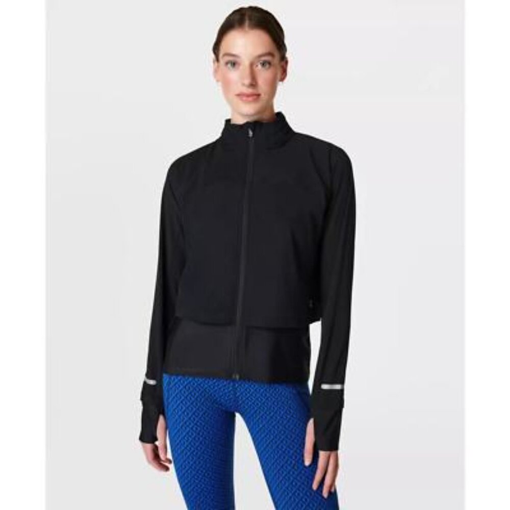 Sweaty Betty Fast Track Running Jacket S Black Zip-Up Jacket